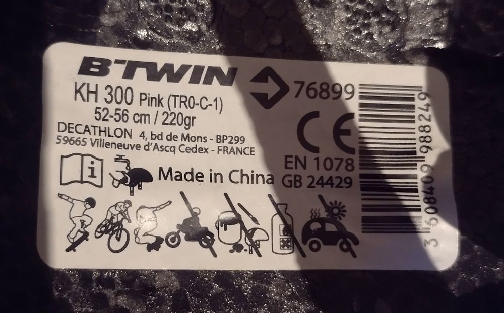 kask rowerowy Btwin dziecięcy (52-56)