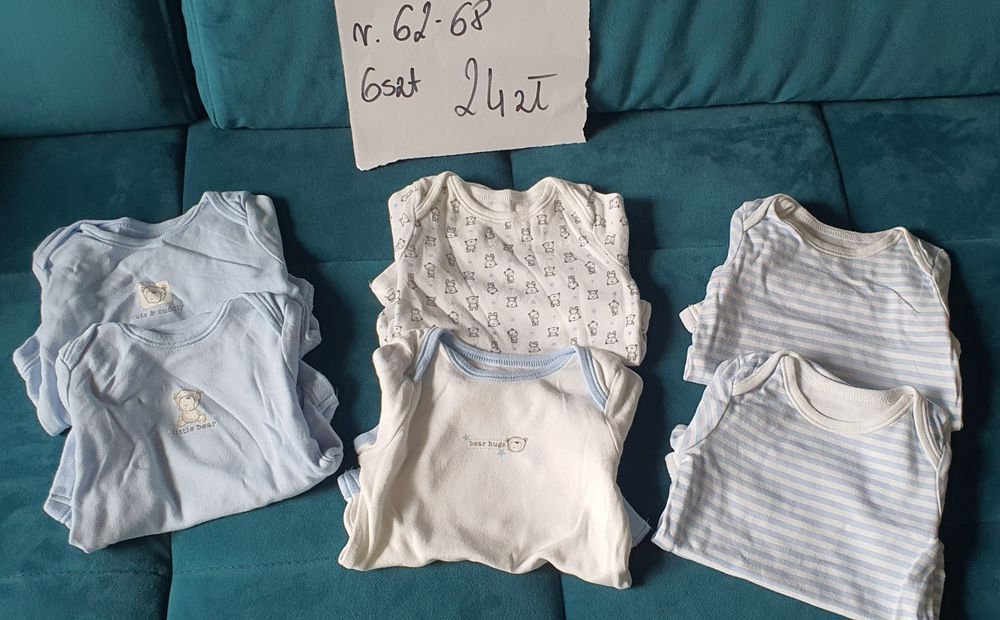 Body dla chłopca 6 sztuk rozmiar 62/68