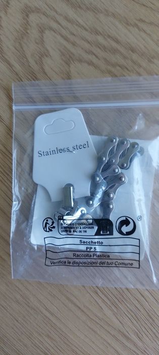 Bransoletka unisex, stal, w formie łańcucha