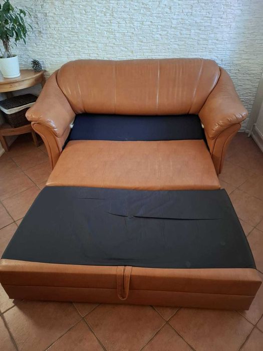 Sofa i fotel z ekoskóry