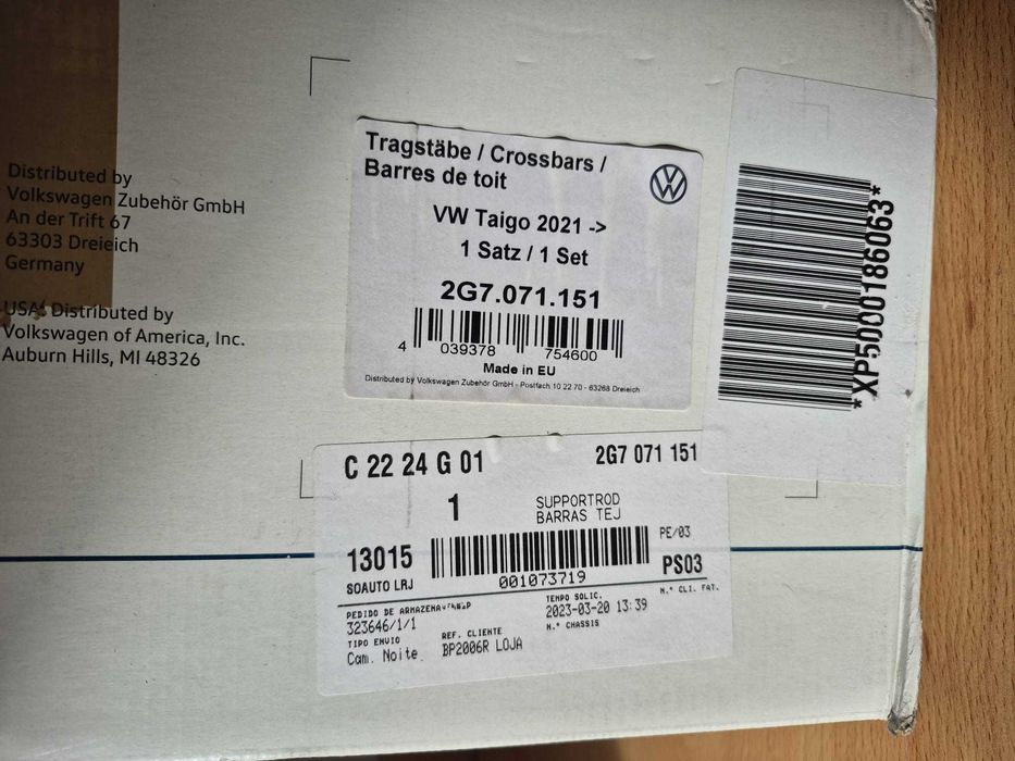 Barras Tejadilho Volkswagen Taigo (2021)