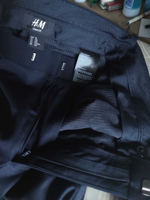 Джинсы (chino H&M jeans Sweden w33 navy.
