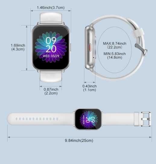 Smartwatch RUIMEN z funkcją rozmów – kompatybilny Android i iPhone
