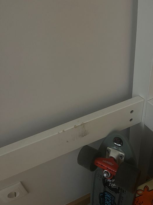 Cama alta casal STORA branca 140x200cm c/ colchão