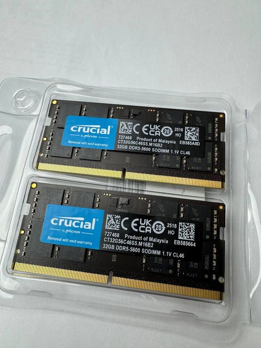 Оперативна пам'ять Crucial DDR5 SO-DIMM Kit 64GB (2x32GB) 5600MHz