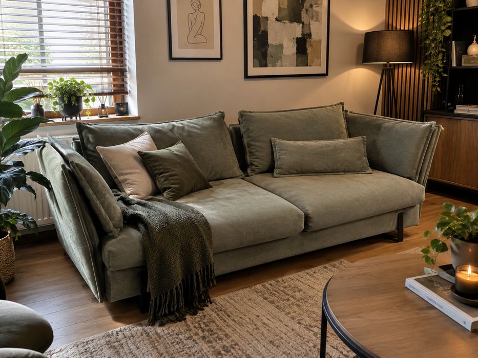 Kanapa/sofa z funkcją spania i schowkiem – stan idealny – Toruń