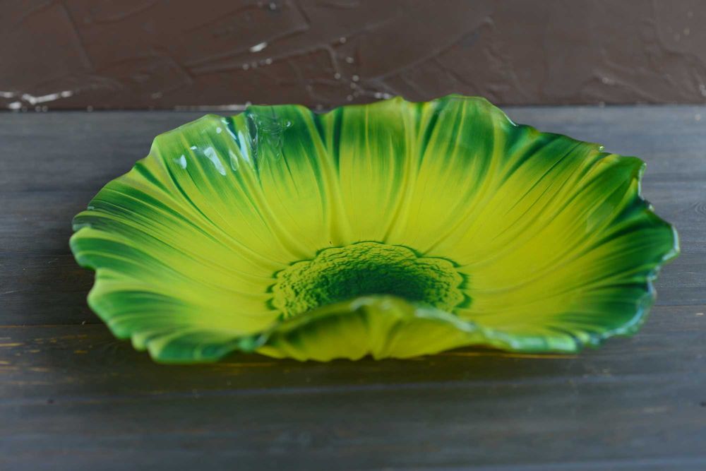 Вінтажне блюдо-цукерниця Waltherglas Німеччина Соняшник соняхи