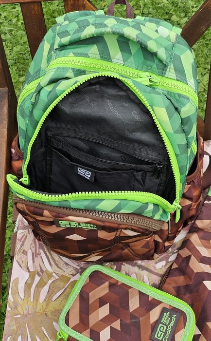 Komplet plecak, bidon, torba i piornik  Coolpack Joy S Minecraft Pixel