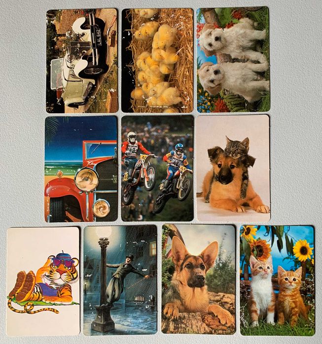Calendários Variados de 1990 (preço unitário)