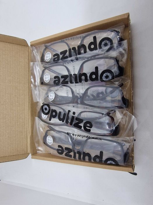 Opulize okulary do czytania zestaw 5 sztuk lekkie prostokątne klasyczne moc plusy 1.50 dioptrii