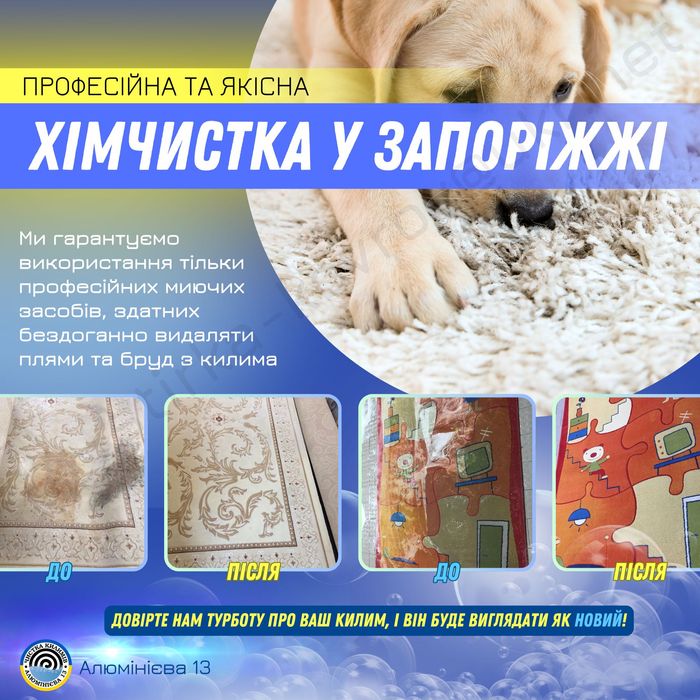 Стирка ковров в Запорожье. Химчистка