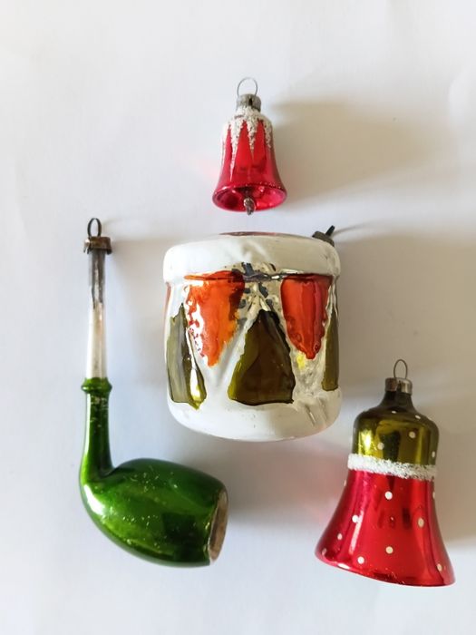Елочние игрушки ссср  ГДР трубка  барабан