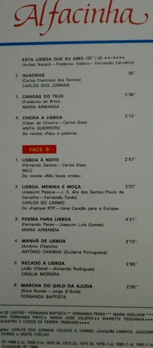 LP Vinil - Alfacinha - Vários Artistas