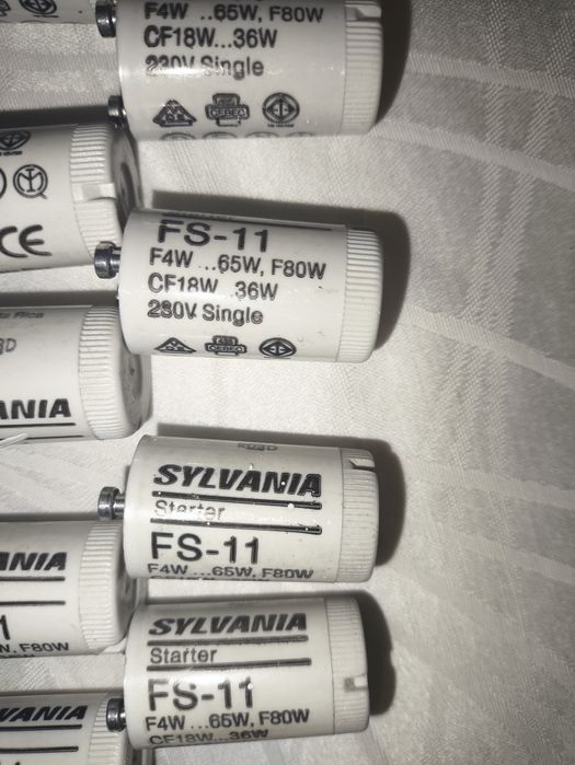 12 Arrancadores de lâmpada fluorescente Sylvania FS-11.