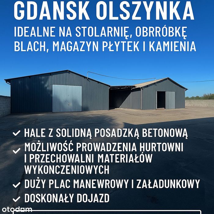 Halę Magazyn do wynajęcia Gdansk Biura