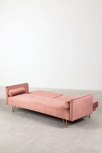Sofá veludo rosa sklum
