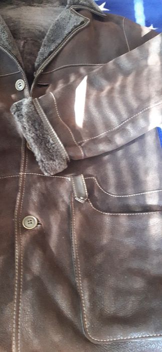 Недорого мужская натуральная дублёнка,52 размер