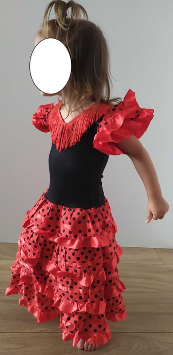 sukienka na bal karnawałowy - hiszpanka strój na 3/4 latka