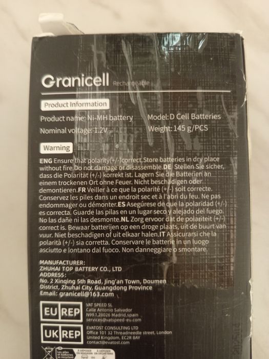 Akumulatorki Granicell D R20 10000mAh Ni-MH - Zestaw 4 szt.