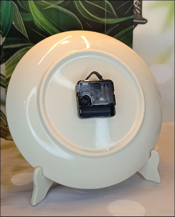 Zegar wiszący ceramiczny ścienny 25 cm cichy ceramika Bolesławiec