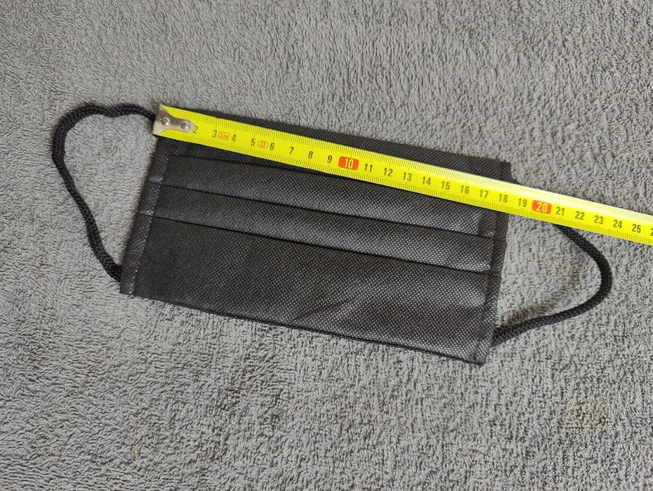 Maseczki ochronne 3 x warstwowe czarne 60 szt