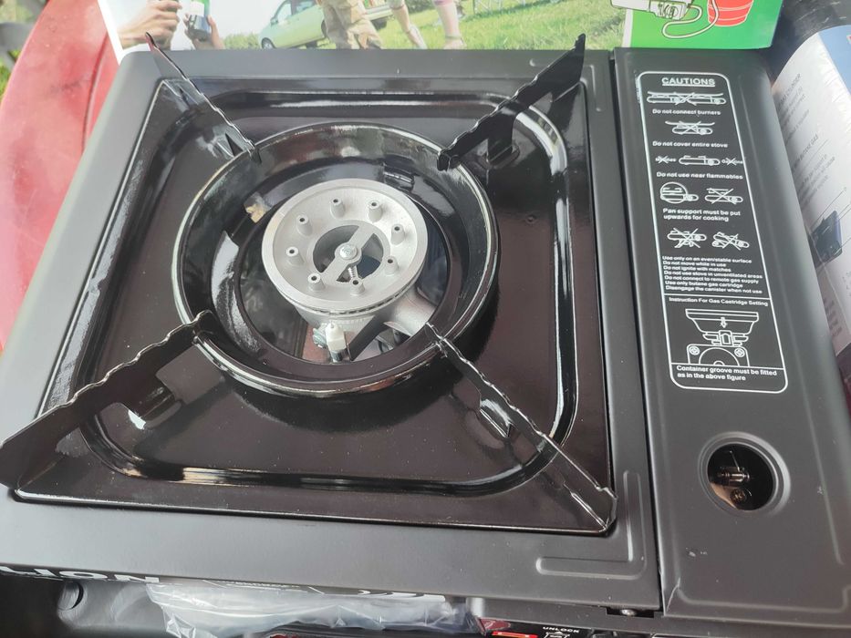 Портативна газова плита під малий балон з п'єзопідпалом кейс Нова