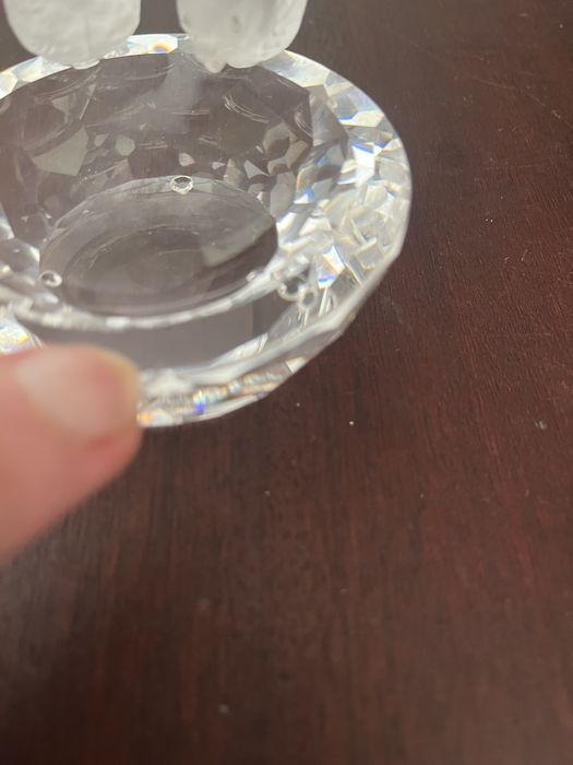 Banheira para pássaros vintage em cristal Swarovski com duas estatuetas de pássaros, edição limitada