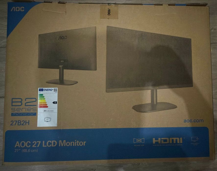 Monitor - AOC 27" LCD - 27B2H - LED IPS FHD 75Hz 7ms - Full HD
