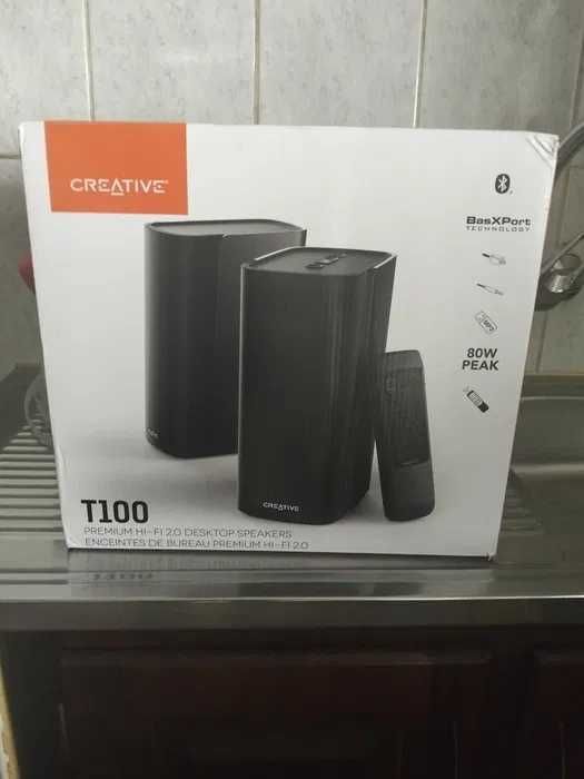 colunas 2.0 creative T100 para pc