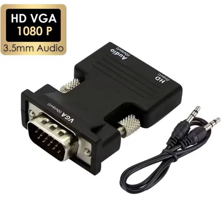 Переходник HDMI на to VGA Converter HD з зі і  шнур Audio Cable 3,5 mm