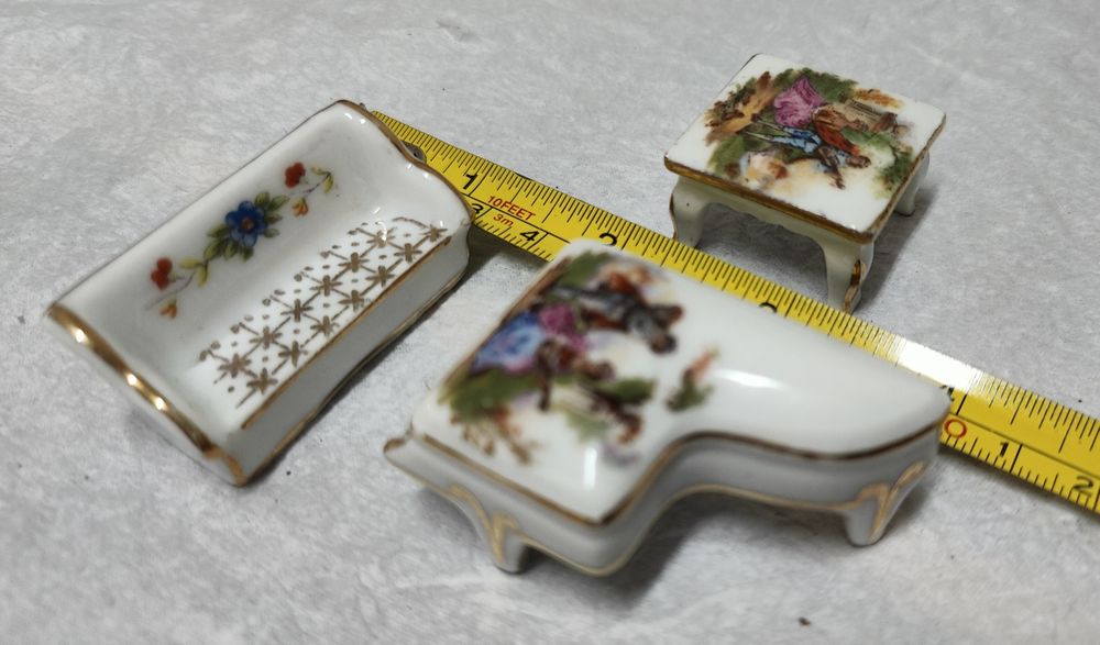 Conjunto miniaturas Limoges Porcelana Vintage