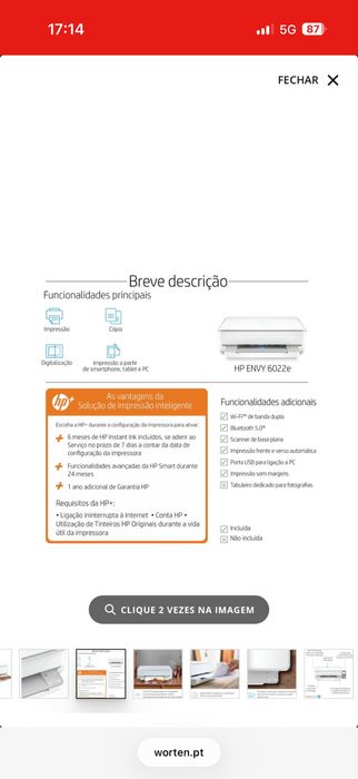 Impressora HP ENVY 6022e