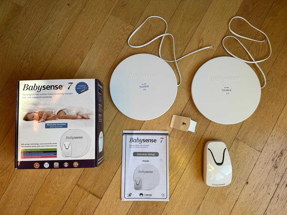 Babysense 7 - monitor oddechu - 2 sondy alarm instrukcja - jak nowy