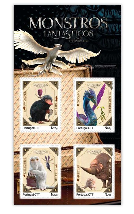 MONSTROS FANTASTICOS - Booklet CTT 4 selos autoadesivos - 2022