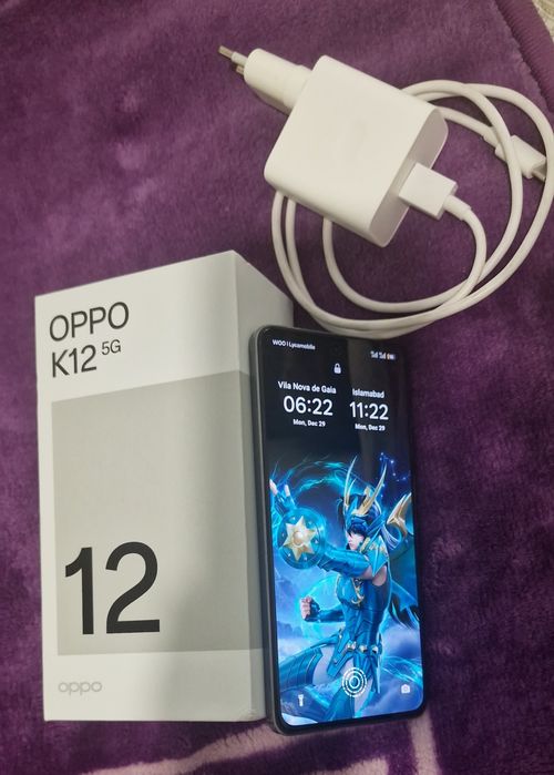 OPPO k12 5G Snapdragon 7, 12GB+256GB, 5500 mah + 100W rapido