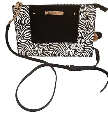 River Island ‼️ Damska zamszowa Torebka typu crossbody na Ramię •ZEBRA