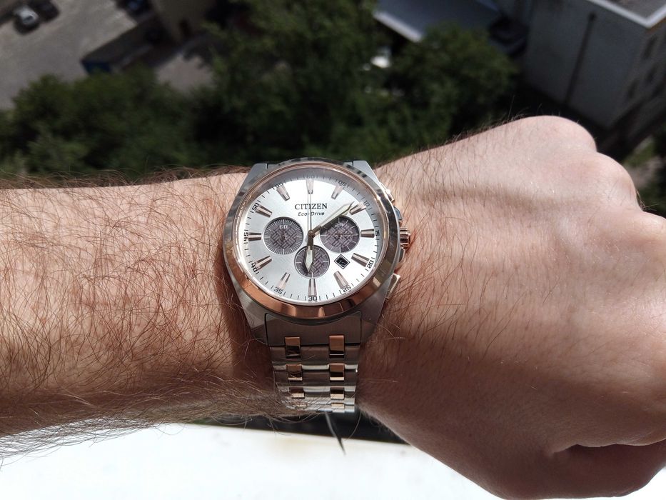 Японские мужские часы Citizen Eco-Drive CA4516-59A, сапфир, хронограф