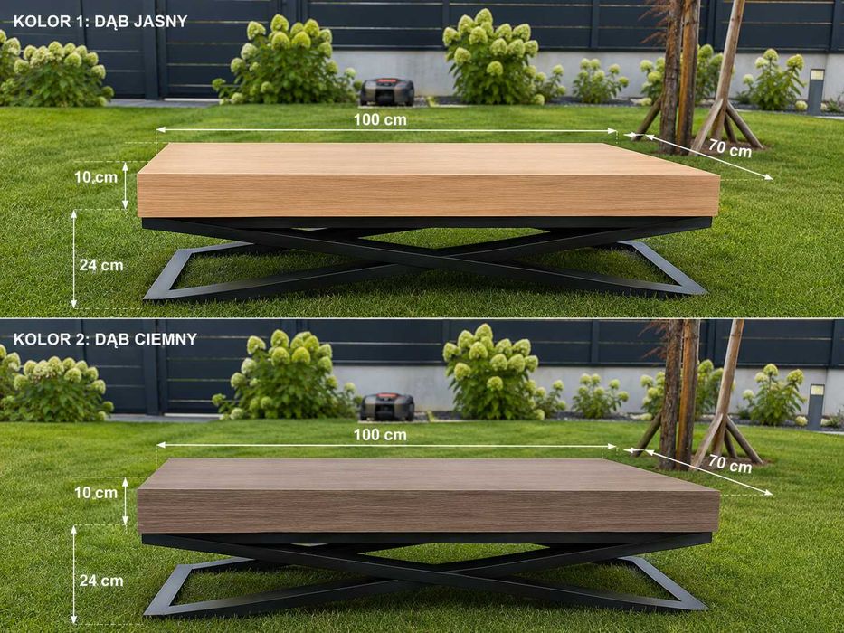 Nowoczesny stolik kawowy 100x70 cm | stal | Polski produkt