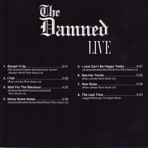 DAMNED - Live - punk CD