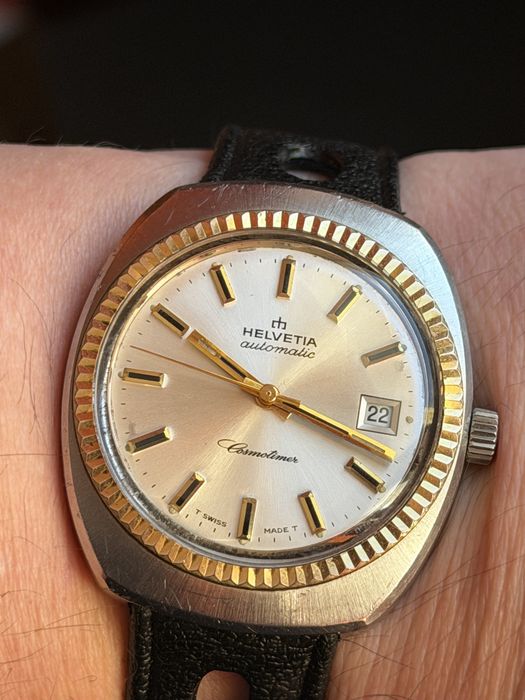 Helvetia Cosmotimer Automatic, duży rozmiar  38/41mm, piękny stan, pudelko