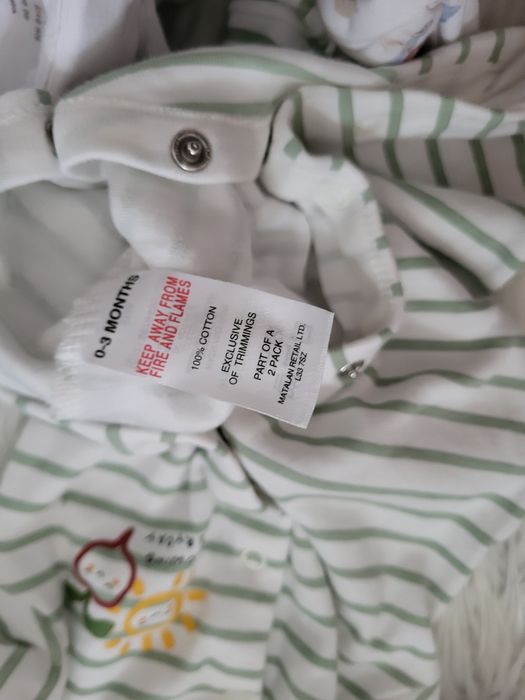 Zestaw 3x pajacyków next matalan 56-62 1-3