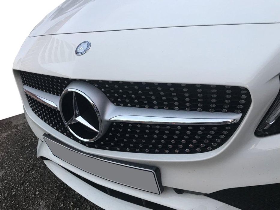 Mercedes C-сlass W205 Решітка Diamond Silver 2018+, без камери