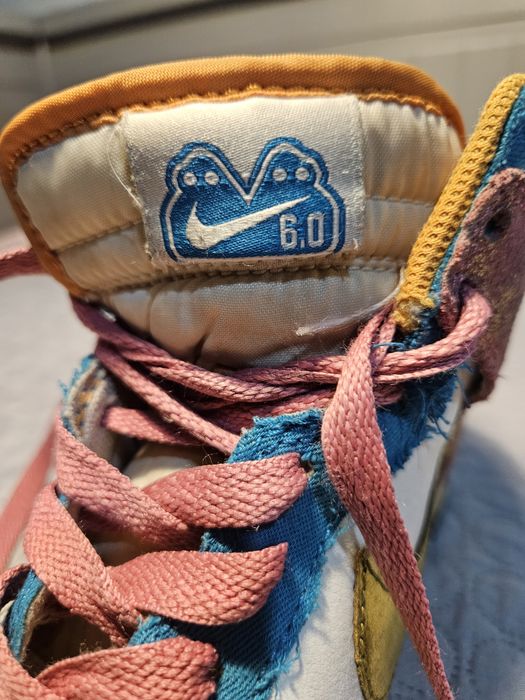 Nike dunk high swan metallic