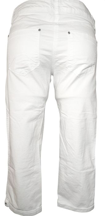 Białe bawełniane Rybaczki 3/4 długości Promod 38 (M)