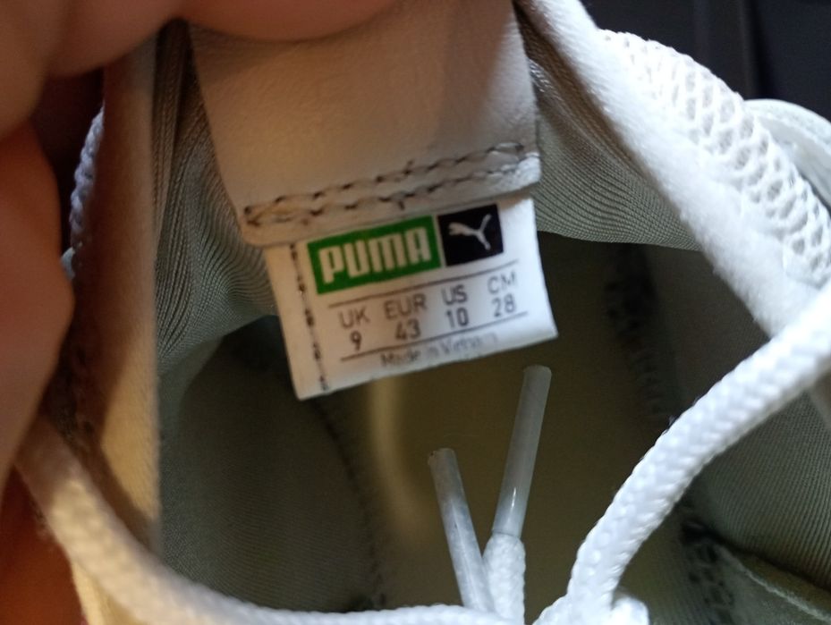 Puma RS-0 Tracks з білим верхом та яскраво-жовтою підошвою, 43 розмір