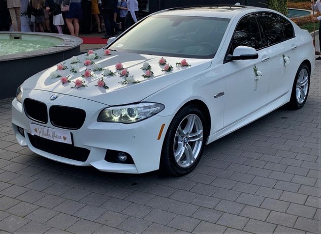 Wynajmę Auto Samochód do Ślubu BMW 5 Mpakiet Biała Perła