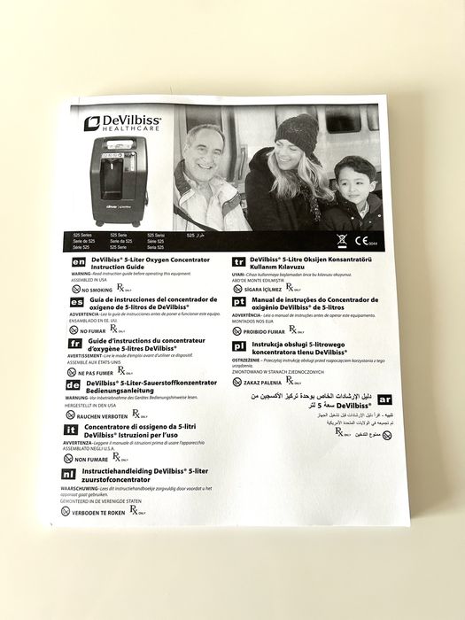 5 litrowy koncentrator tlenu DeVilbiss JAK NOWY