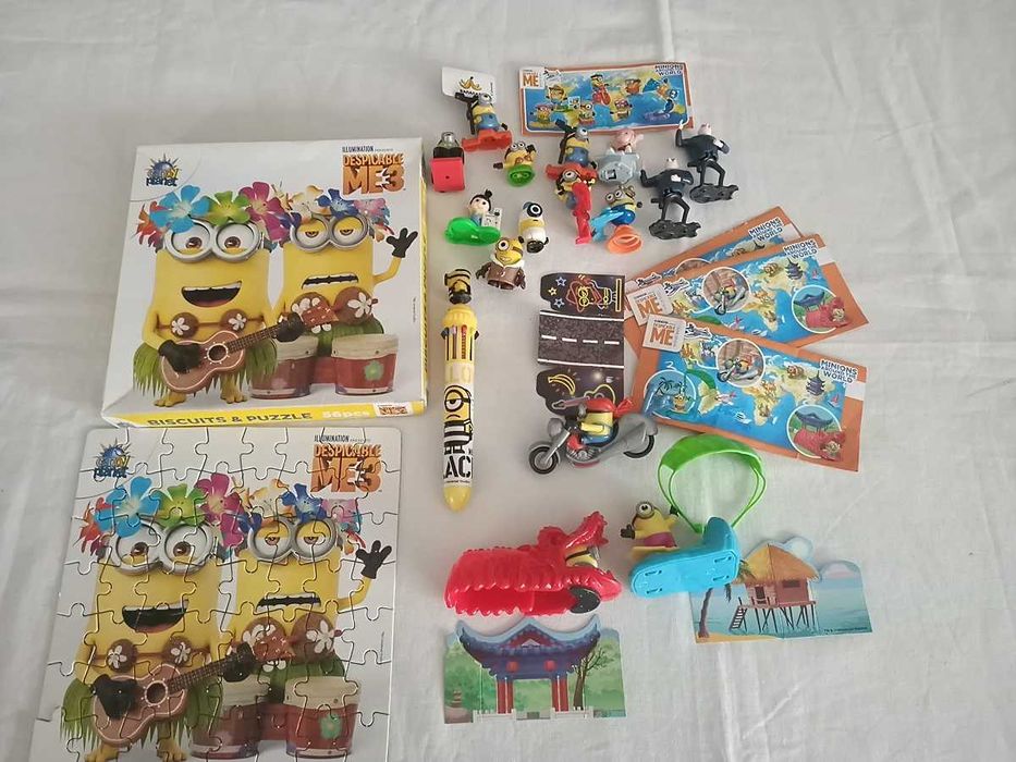 Minionki Zestaw Figurek, Puzzle, Długopis