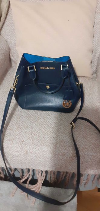 Torebka Michael Kors  granatowa na ramię i rączki  29 cm x 22 cm