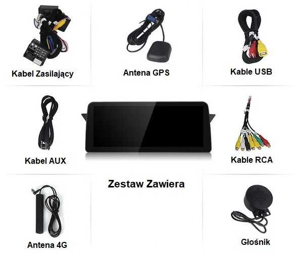 Radio Android Nawigacja GPS BMW X1 E84 2009r-2015 Carplay 8+128 2-din